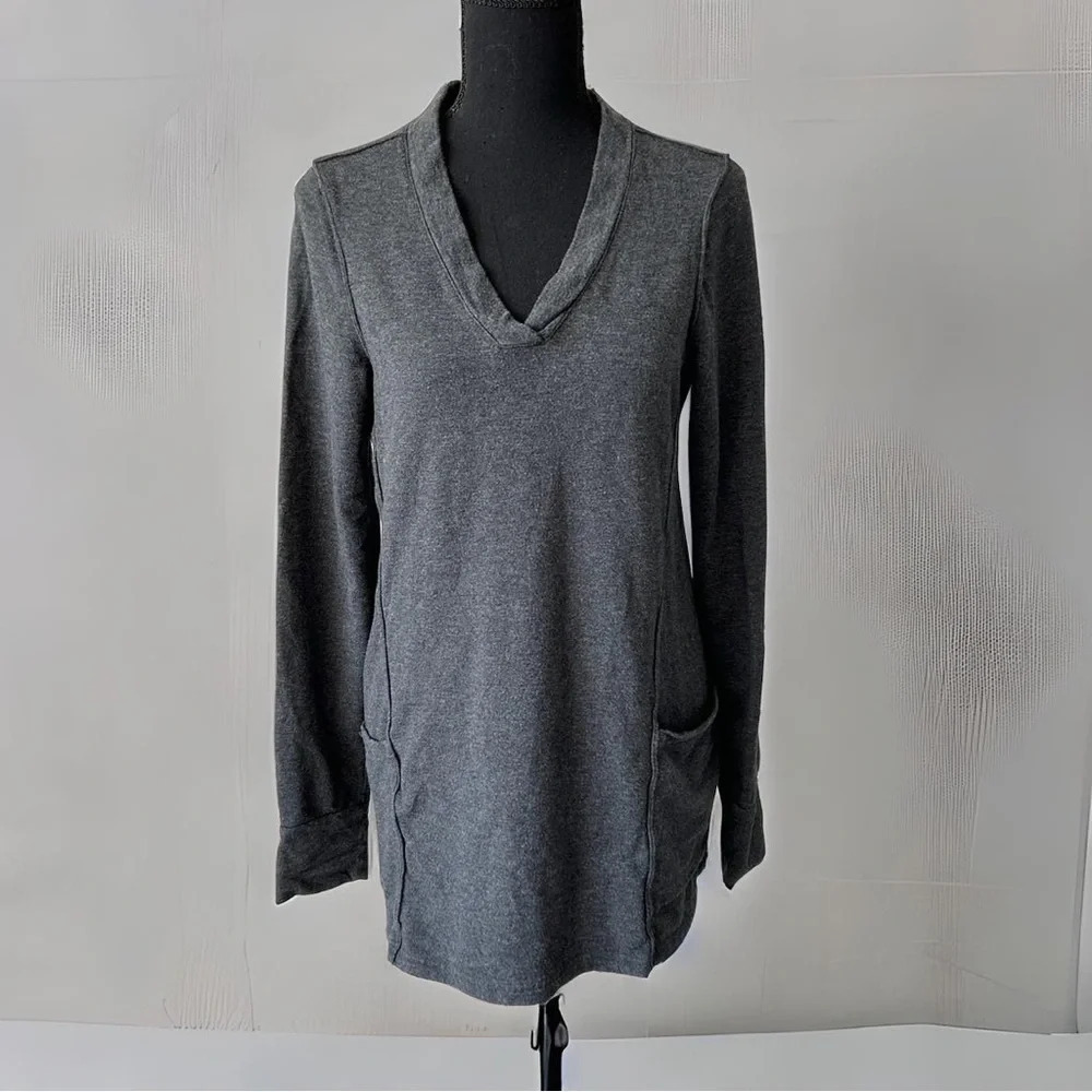 Bamboo Jersey From Brandwear V Neck Big Pockets Sweatshirt